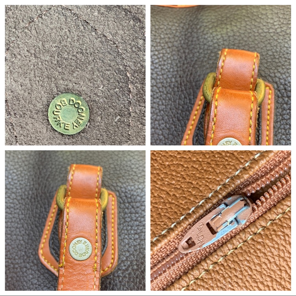 Vintage DOONEY & BOURKE brown pebbled leather tote shopper bag All Weather - Picture 14 of 16